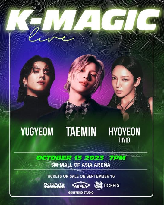 Югём (GOT7), Тэмин (SHINee) и Хёён (SNSD) выступят на «K-MAGIC LIVE» в Маниле в октябре