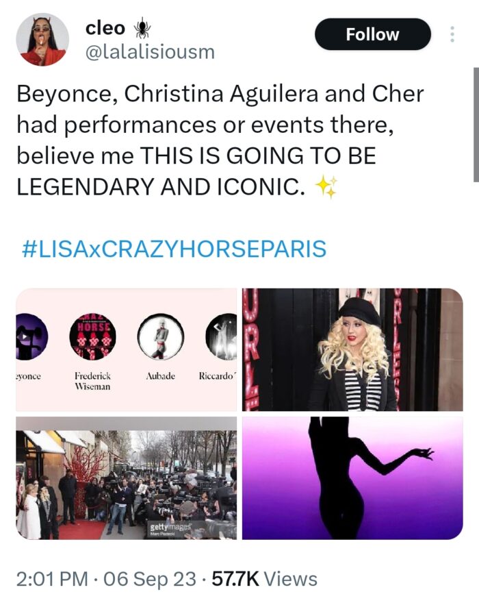 Лиса из BLACKPINK поразила фанатов объявлением о шоу в известном кабаре Парижа