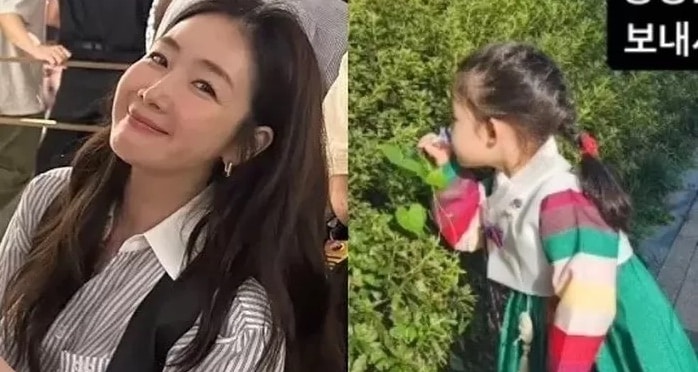 Чхве Джи У опубликовала фото 3-летней дочери во время празднования Чусока