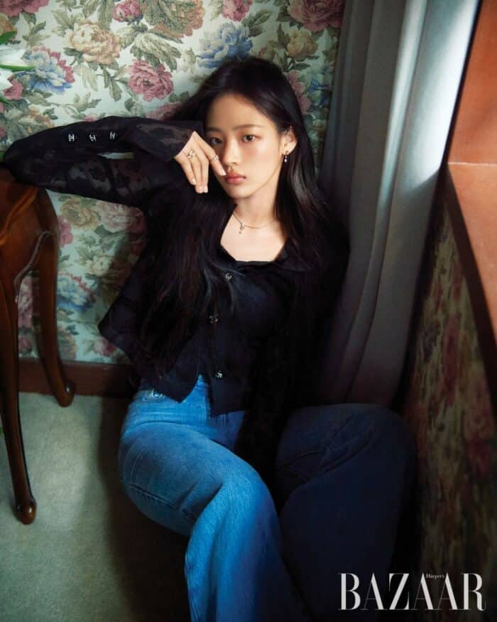 Минджи из NewJeans демонстрирует свою безупречную красоту в фотосессии для Harper's Bazaar Korea