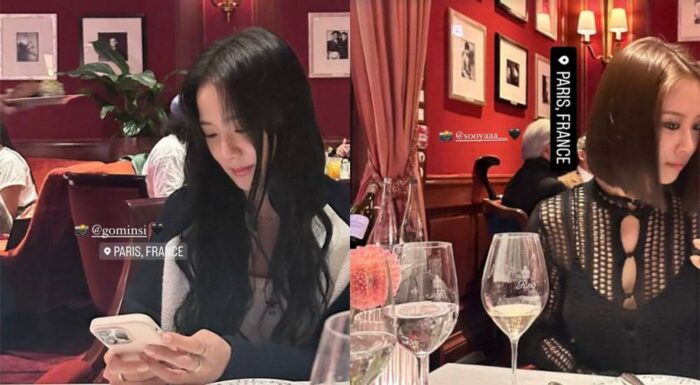 Джису из BLACKPINK и актриса Го Мин Ши вместе сходили поужинать в Париже