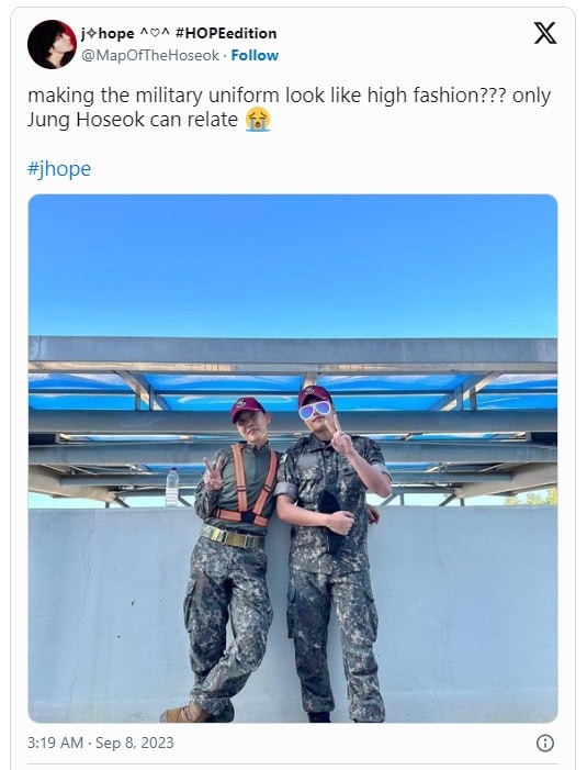 Джей-Хоуп из BTS продемонстрировал нереальную ауру на новых фото из армии