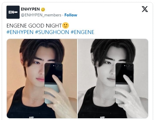 Сонхун из ENHYPEN взбудоражил фанатов, пожелав им «спокойной ночи»