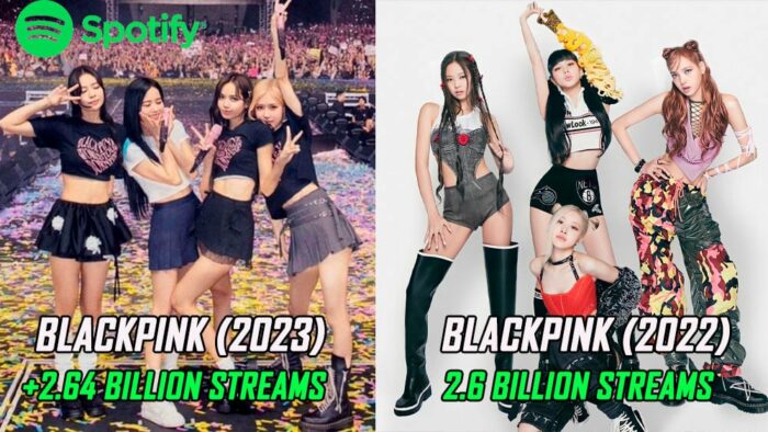 BLACKPINK установили новый исторический рекорд на Spotify по самому большому количеству прослушиваний среди всех женских групп