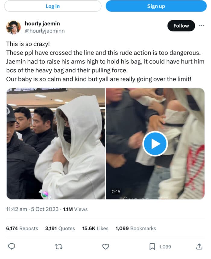 Буйный фанат схватил сумку Джемина из NCT в аэропорту