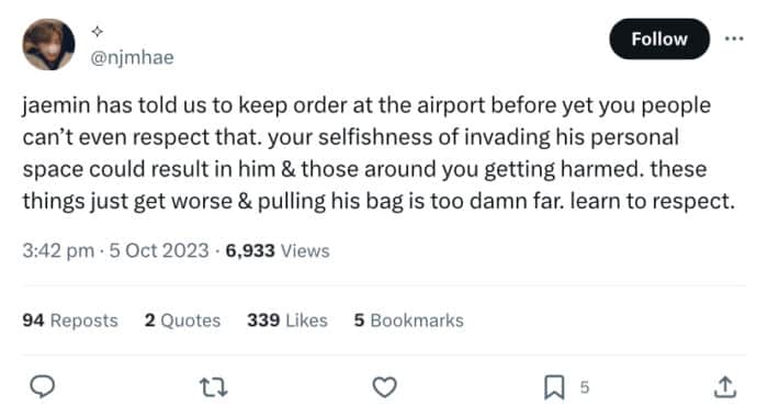Буйный фанат схватил сумку Джемина из NCT в аэропорту