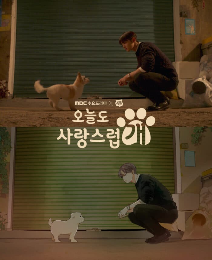 Ча Ыну и Пак Гю Ён - идеальное воплощение персонажей вебтуна "Отличный день, чтобы стать собакой" на специальном постере