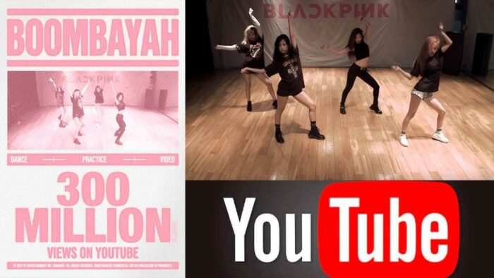 «BOOMBAYAH» стало пятым видео с танцевальной практикой BLACKPINK, набравшим 300 миллионов просмотров на YouTube