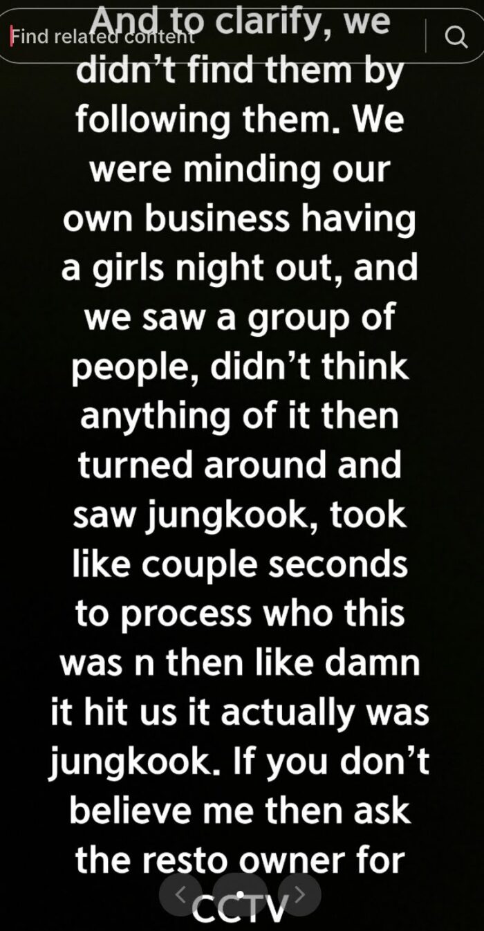 Фанатка, помешавшая отдыху Ча Ыну из ASTRO, Джэхёну из NCT и Чонгуку из BTS, рассказала свою версию событий