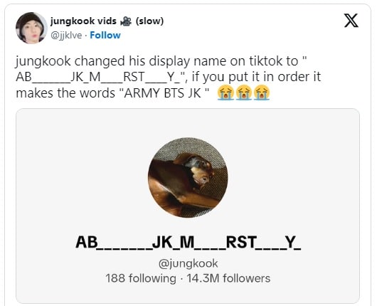 Чонгук из BTS вновь поразил ARMY изменениями своего аккаунта в TikTok