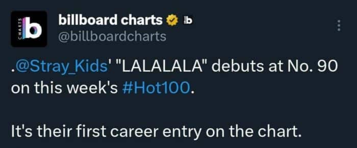 Stray Kids в четвёртый раз возглавили Billboard 200 и дебютировали в Billboard Hot 100