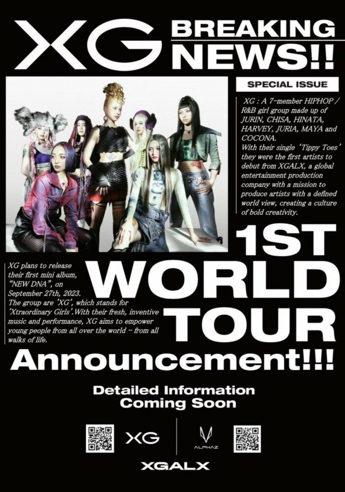 XG анонсировали свое первое мировое турне