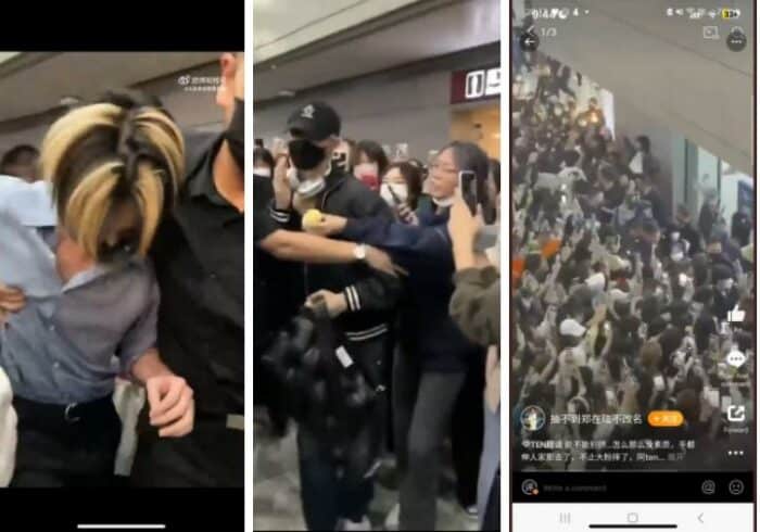 Пихали и повалили на пол: фанаты WayV возмущены хаосом, начавшимся в аэропорту после прибытия группы