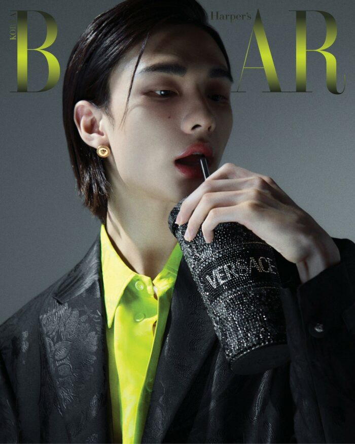 Хёнджин из Stray Kids - звезда декабрьской цифровой обложки Harper's BAZAAR Korea