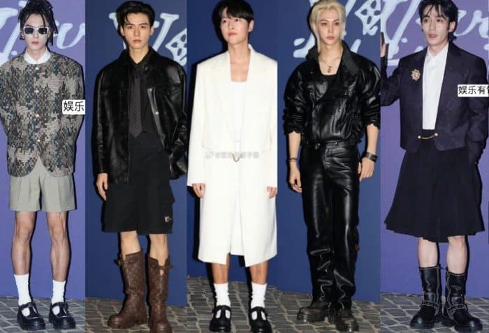 Сон Джун Ки в белых носках, Дилан Ван с дредами и другие звёзды на показе Louis Vuitton в Гонконге