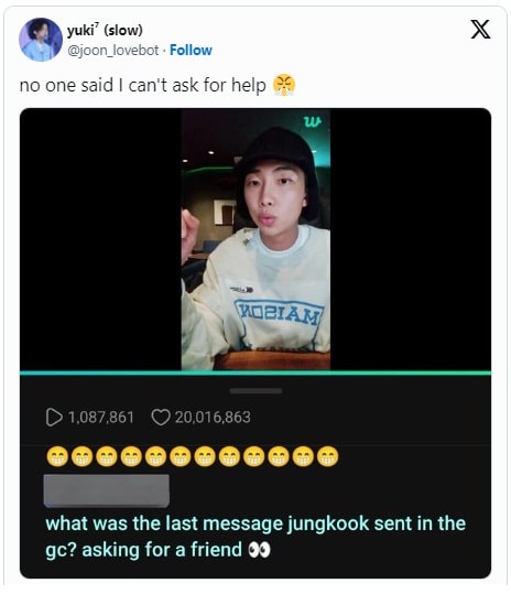 ARMY обратились за помощью к лидеру BTS, чтобы найти ответ на «каверзный» вопрос Чонгука