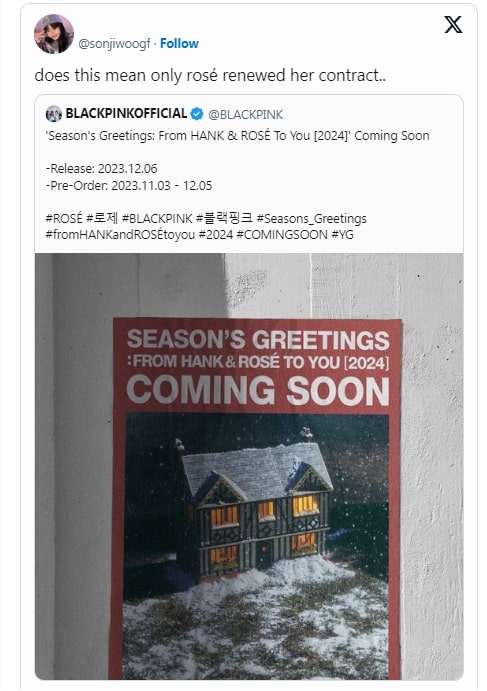Объявление нового проекта Розэ из BLACKPINK вызвало слухи о её будущем с YG Entertainment