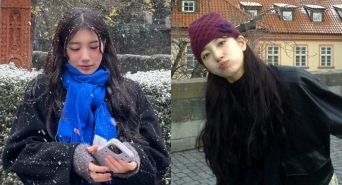 Сюзи порадовала фанатов зимним очарованием на новых фото из Праги