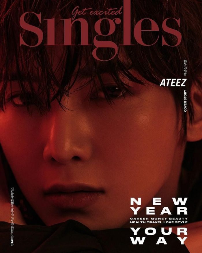 Ёсан, Сан и Уён из ATEEZ шикарно выглядят на превью к январскому выпуску журнала Singles