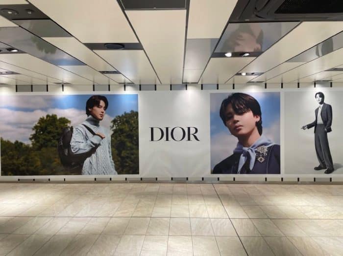 Масштаб рекламной кампании "Dior" и Чимина из BTS в Японии