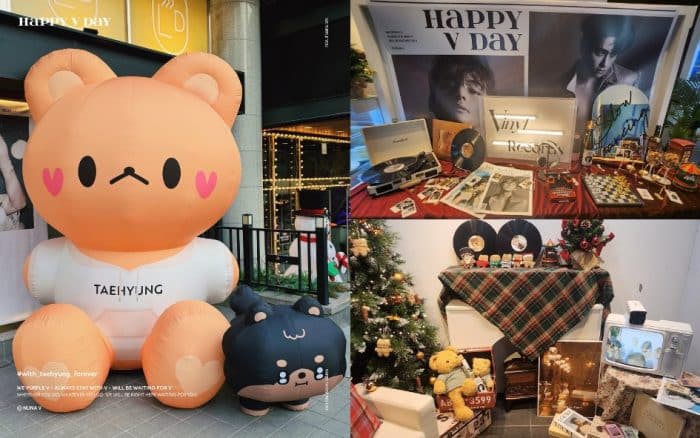 Фанаты организовали более 50 различных мероприятий в кафе в Корее и Японии в честь дня рождения Ви из BTS