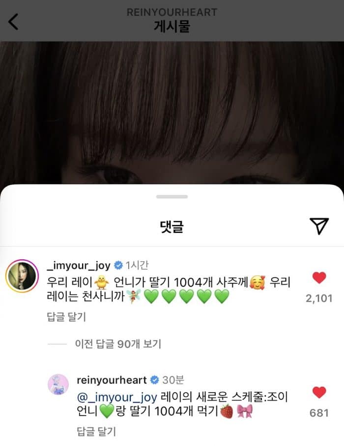 Джой из Red Velvet привлекла внимание фанатов милым обещанием, данным Рэй из IVE