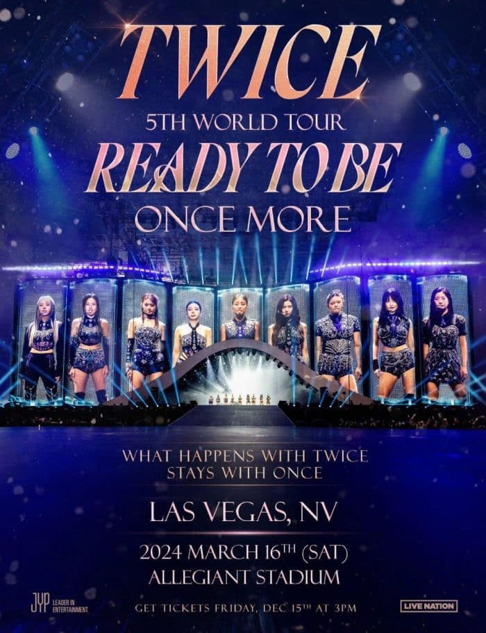 TWICE объявили о новой остановке своего мирового тура «Ready To Be» в Лас-Вегасе
