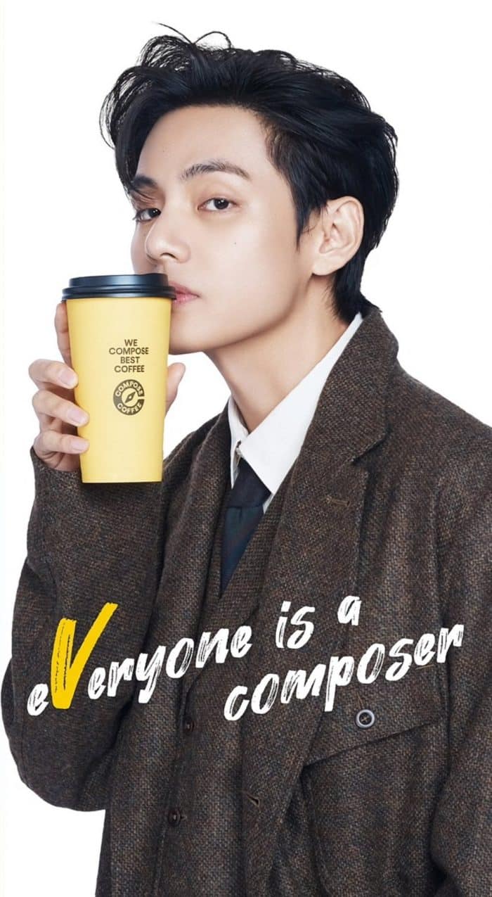 Compose Coffee поделились новыми фото с Ви из BTS