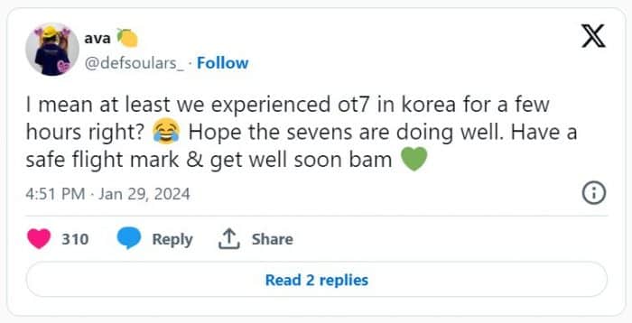 «Все 7 в Корее!» — фанаты GOT7 были рады узнать, что все участники оказались в Корее + трое из них смогли прийти на концерт Марка