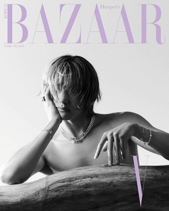 Ви из BTS украсил обложку февральского номера «Harper's Bazaar» в Корее