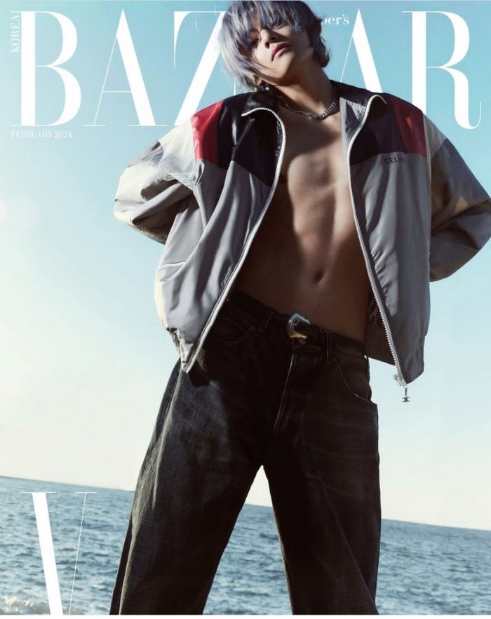 Ви из BTS украсил обложку февральского номера «Harper's Bazaar» в Корее