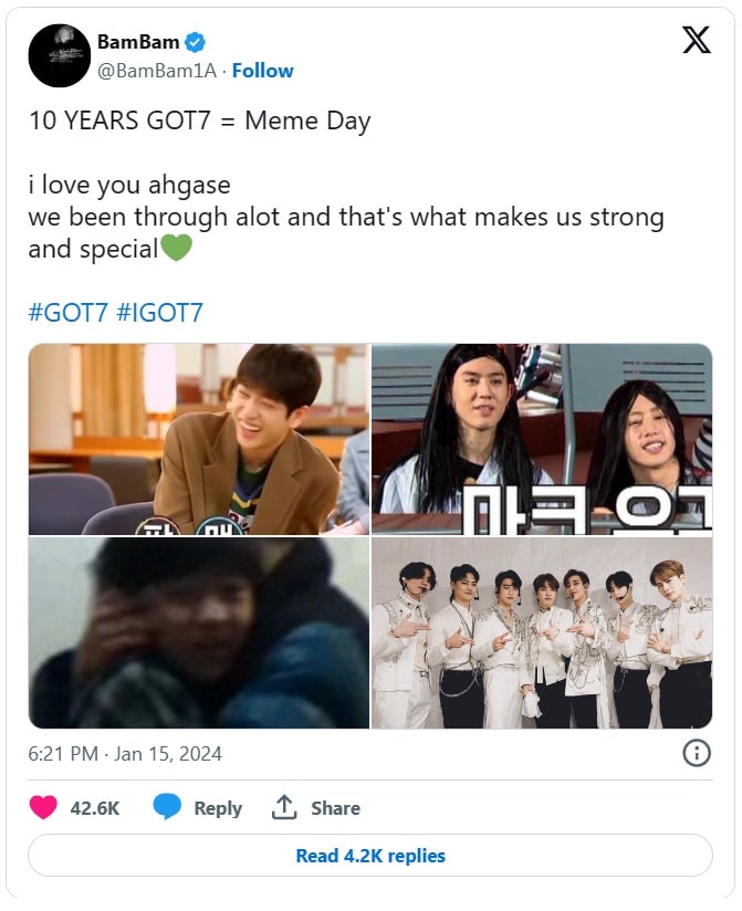 Участники GOT7 празднуют 10-летие со своими любимыми фанатами