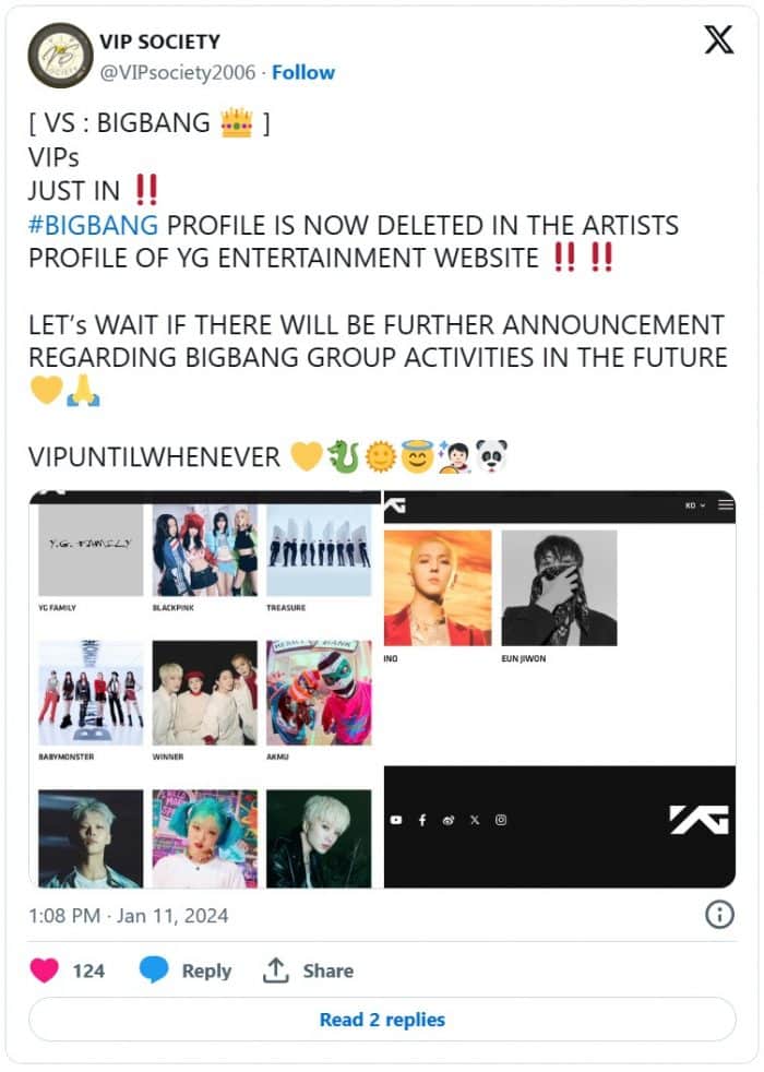 [DISQUS] Фанаты реагируют на то, что YG удалили со своего сайта все, что связано с BIGBANG