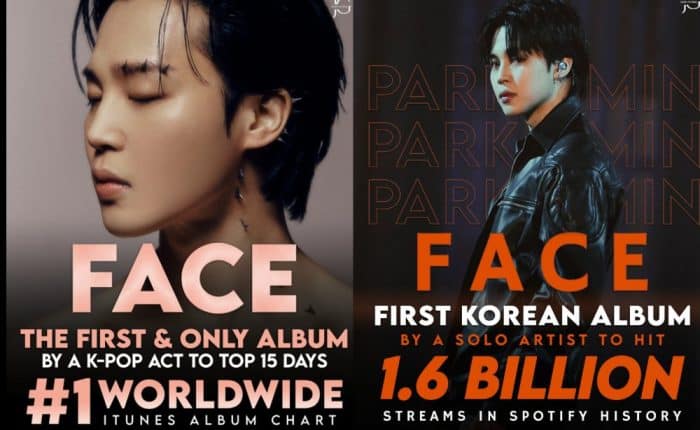 Альбом Чимина из BTS "FACE" продолжает устанавливать новые рекорды в чартах iTunes и Spotify
