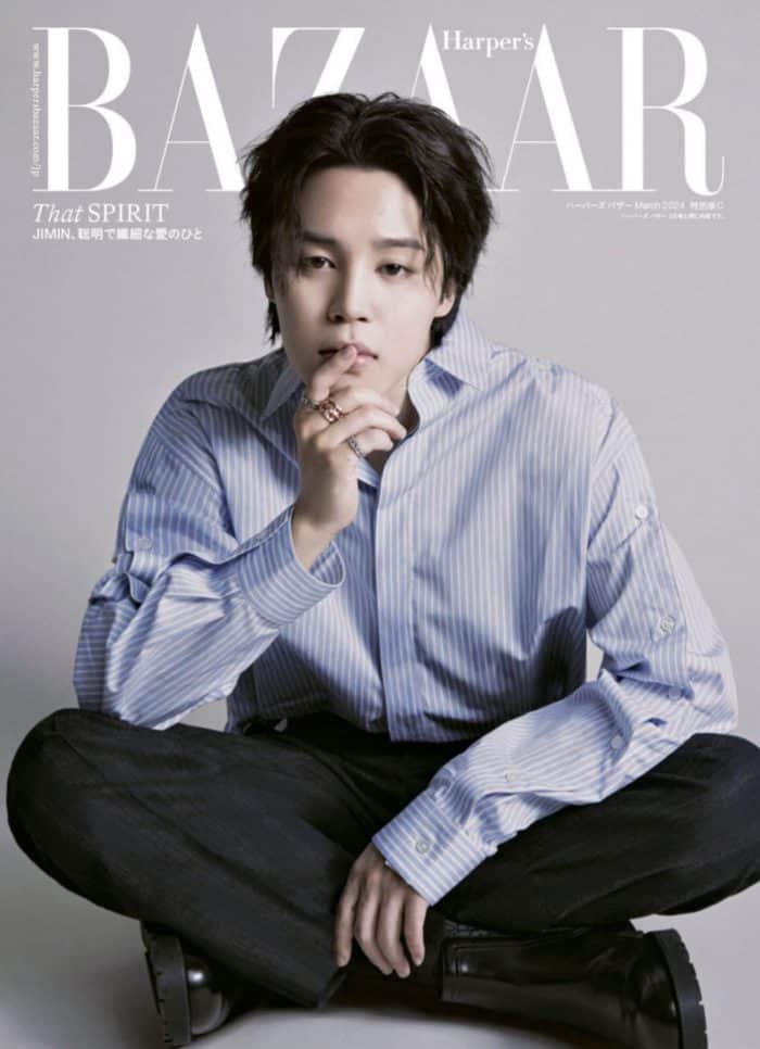 Чимин из BTS на обложке мартовского выпуска Harper's Bazaar Japan