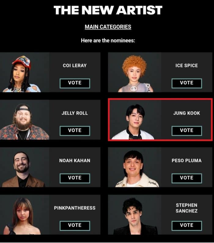 Чонгук из BTS, Stray Kids и TXT номинированы на People's Choice Awards