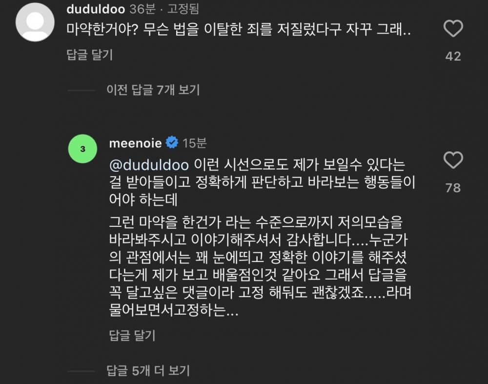 Корейские нетизены в замешательстве после эмоционального прямого эфира Meenoi