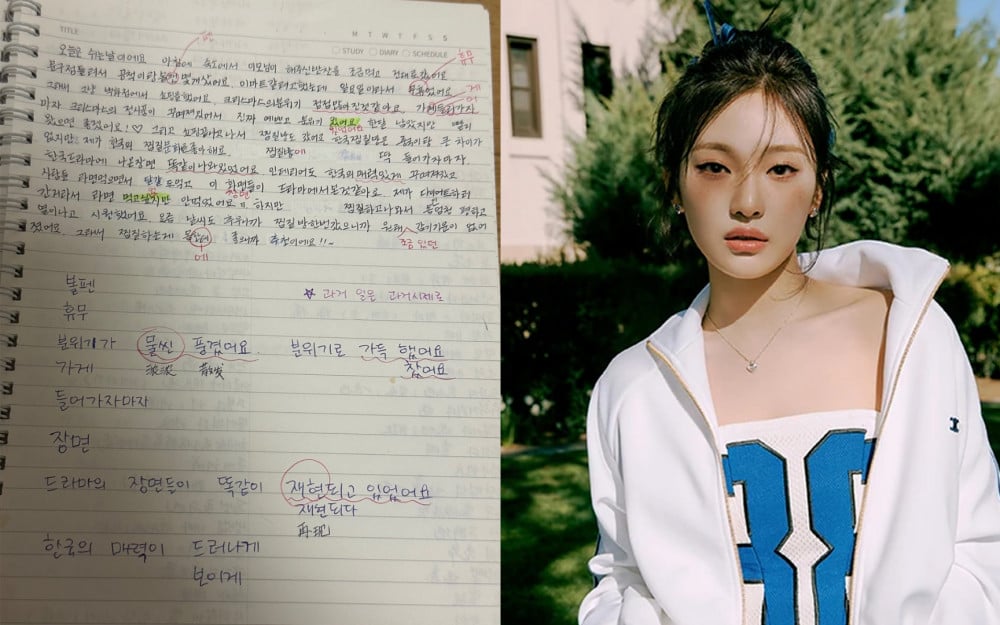 [PANN] К-нетизены хвалят НинНин из aespa за усердное изучение корейского и хороший почерк