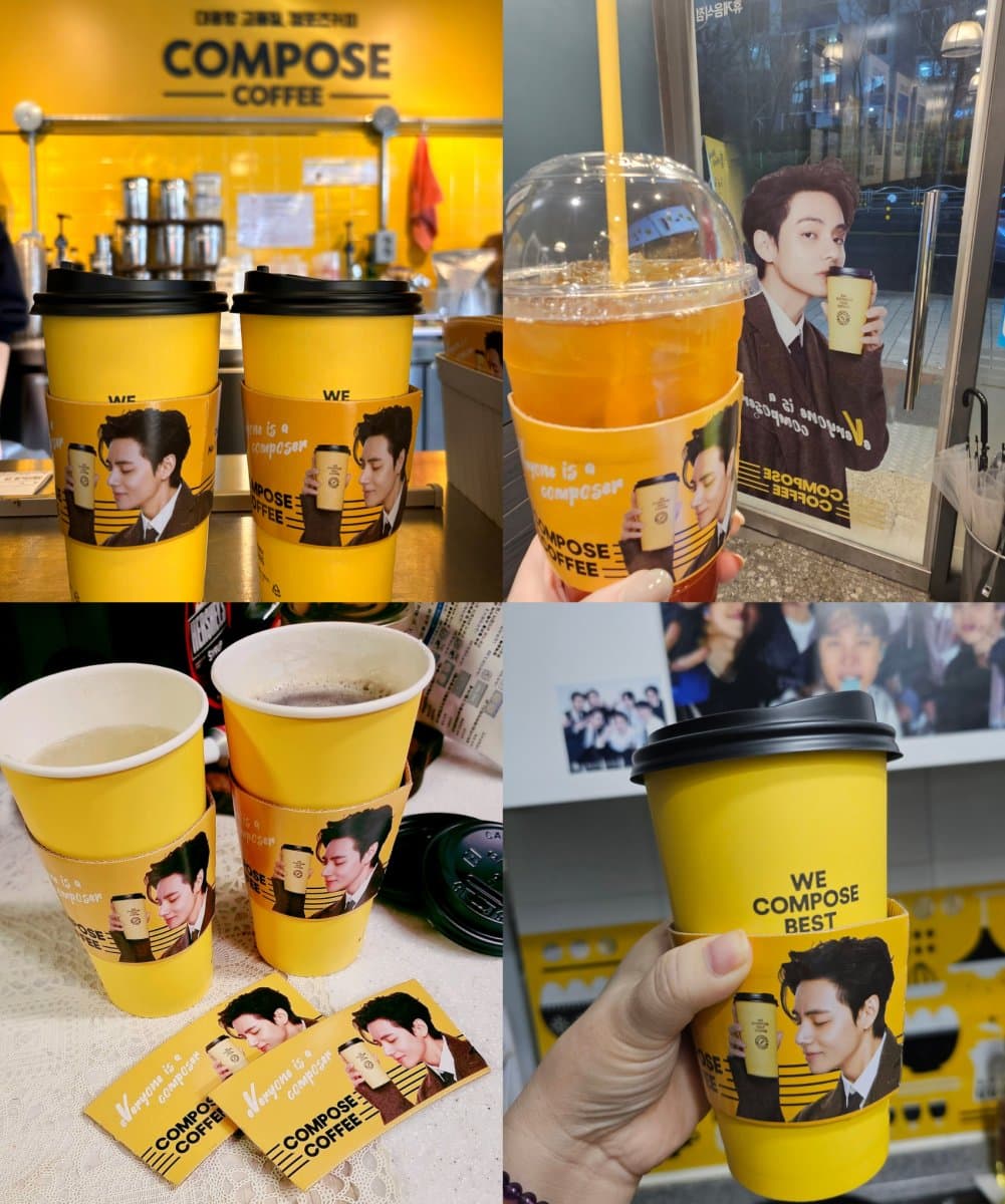«Эффект Ви из BTS» вывел Compose Coffee на первое место по запросам на крупнейшей в Корее площадке по доставке продуктов питания