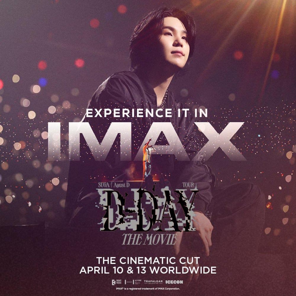 Шуга из BTS представил новый IMAX-трейлер и постер к документальному фильму «Agust D TOUR 'D-DAY'»