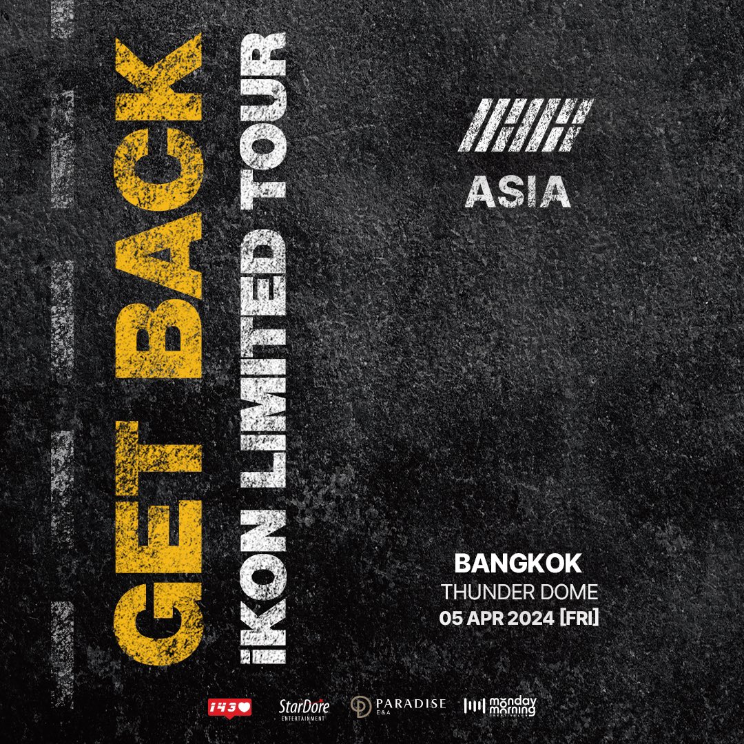 iKON объявили остановки тура «Limited Tour - Get Back» в Азии