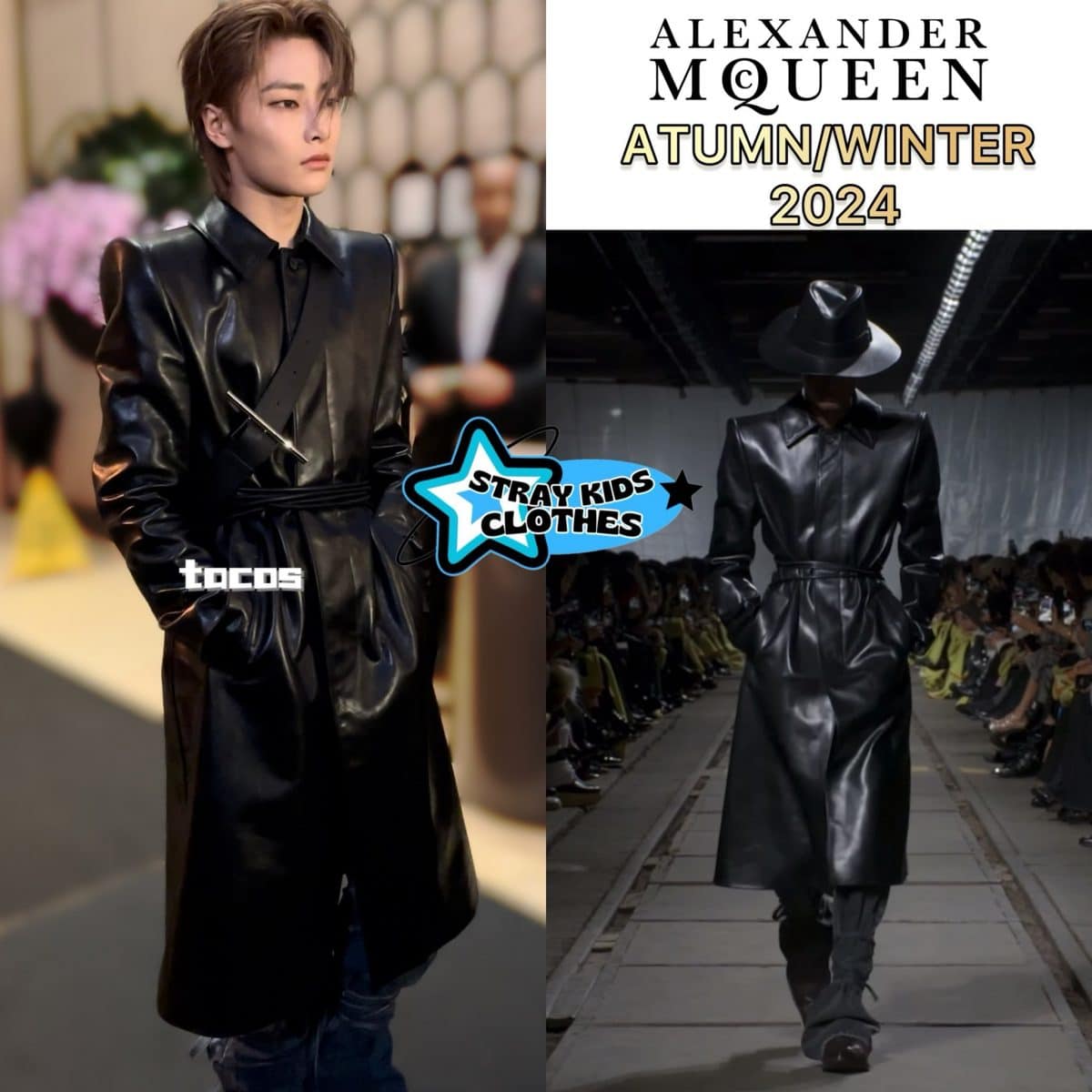 I.N из Stray Kids на показе Alexander McQueen на Неделе моды в Париже
