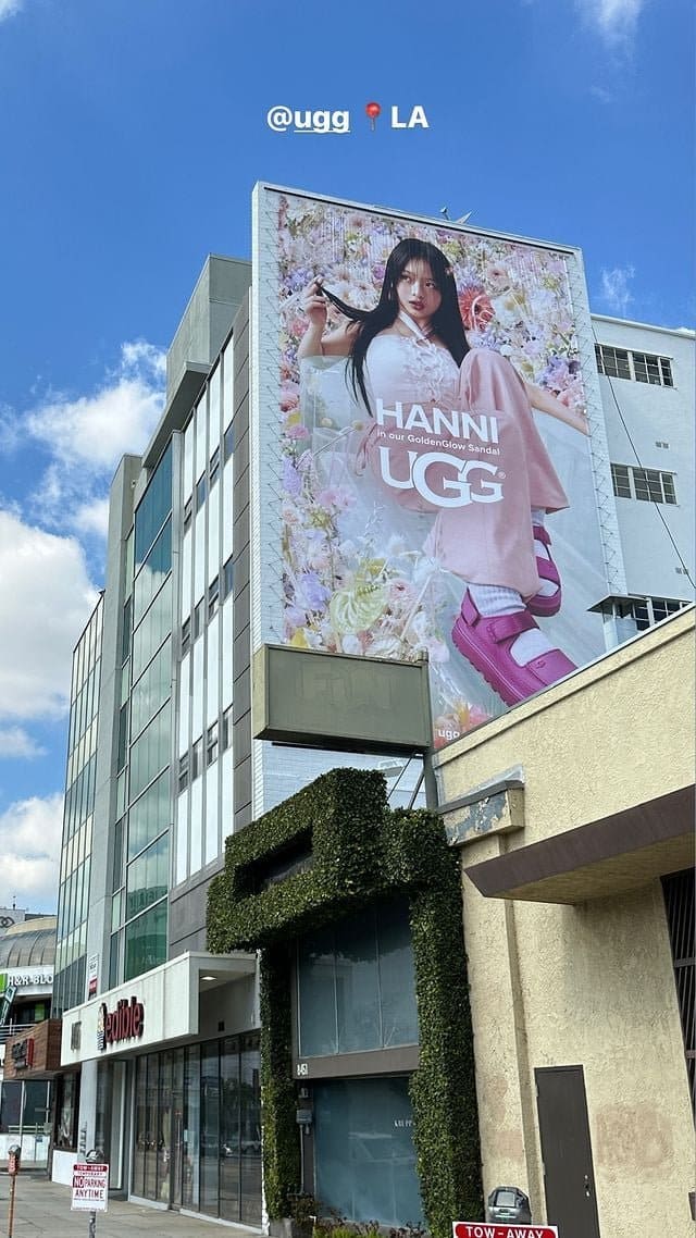 Анонс предстоящей рекламной кампании UGG c Ханни из NewJeans