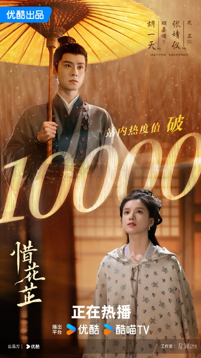 Дорама с Ху И Тянем и Чжан Цзин И достигла 10000 на YOUKU