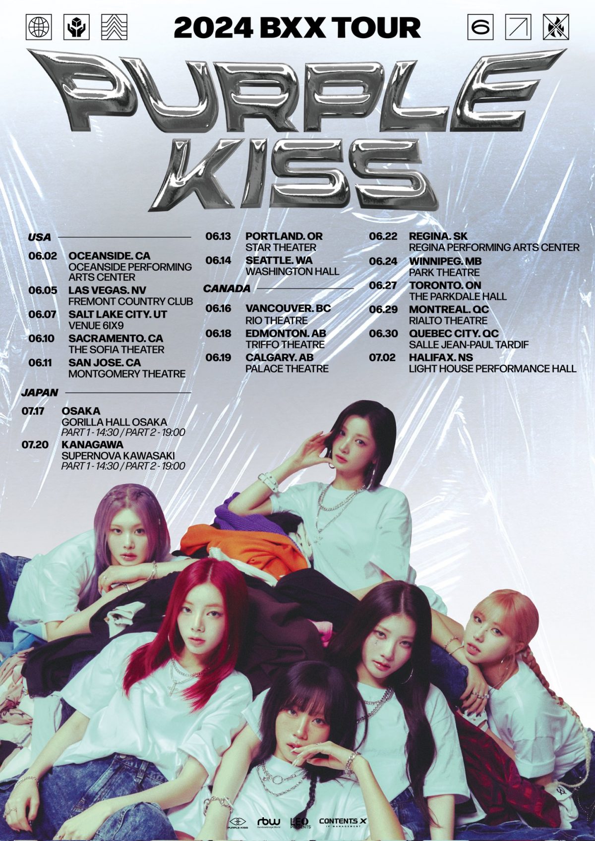PURPLE KISS объявили даты своего тура 2024 года «BXX» по 18 городам