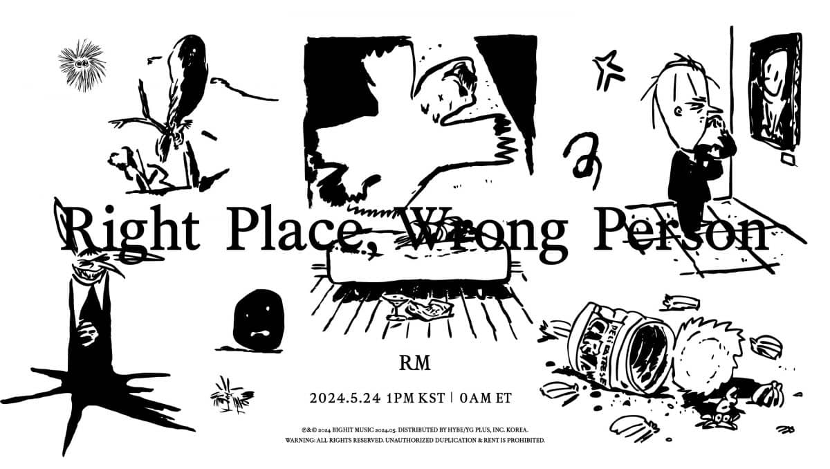RM из BTS выпустит 2-й сольный альбом "Right Place, Wrong Person"