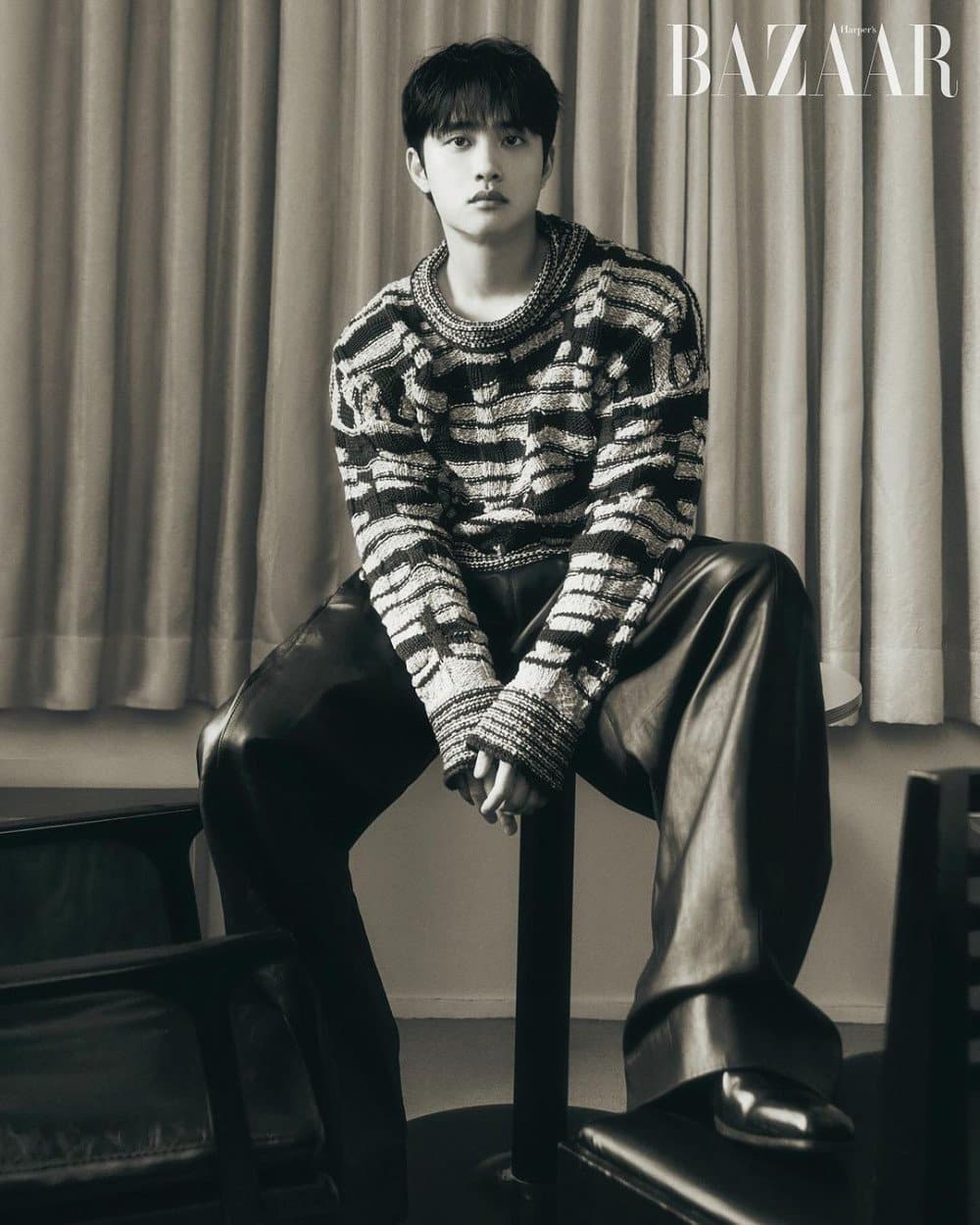 D.O. из EXO очаровывает поклонников в фотосессии для цифровой обложки "Harper's Bazaar"