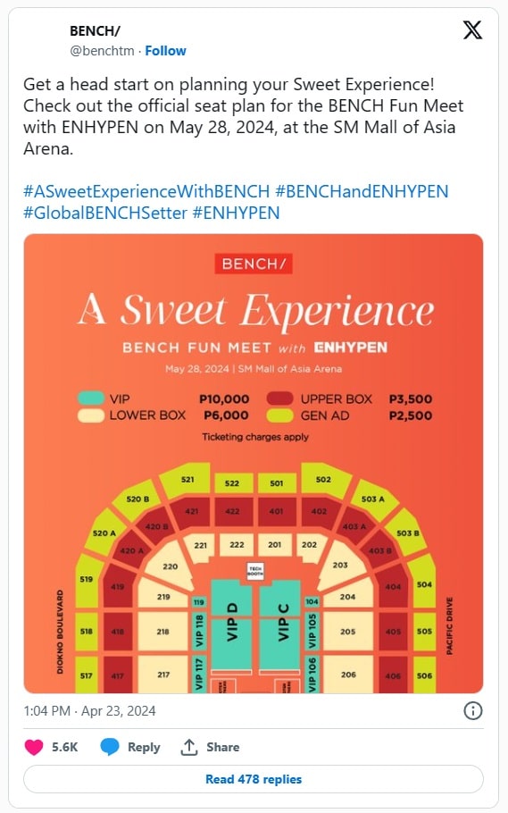 ENHYPEN проведут фанмитинг «BENCH» в Маниле в следующем месяце