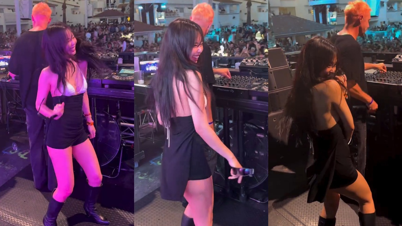 Дженни из BLACKPINK вышла на сцену вместе с Diplo во время его сета на Ибице